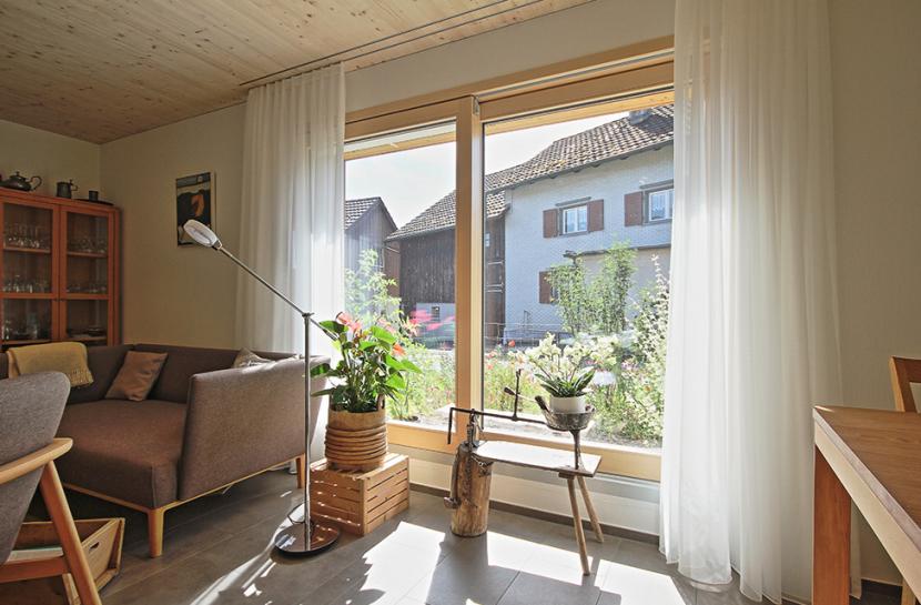 Kobeltholzbau Tiny-Haus in Altstätten von innen