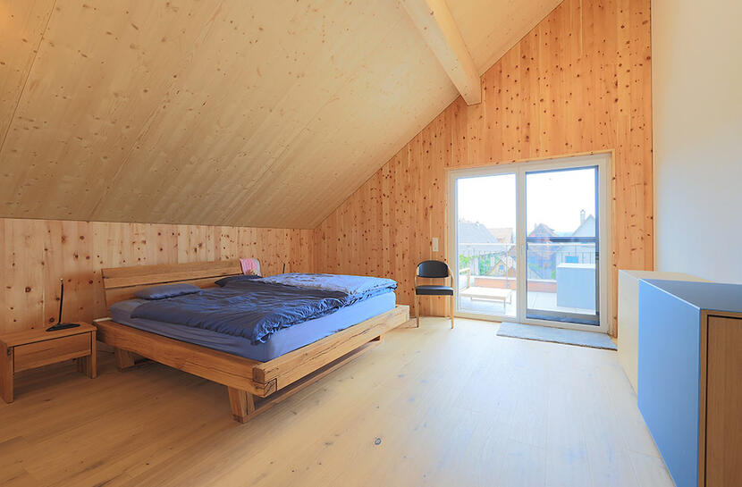 Holzhaus Schlafzimmer